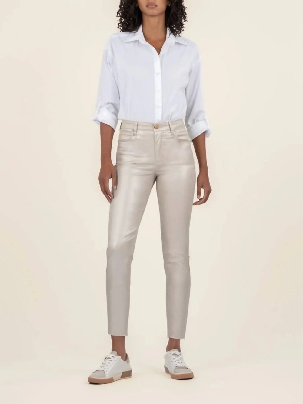 KUT Gold Ivory Jeans, Size 10